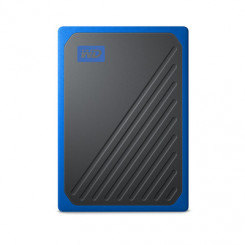WD My Passport SSD WDBAGF0010BBL - Solid state drive - encrypted - 1 TB - external (portable) - USB 3.2 Gen 2 (USB-C connector) - 256-bit AES - midnight blue
